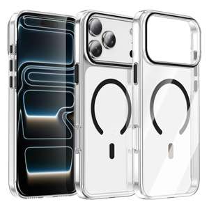 Funda protectora magnética transparente para iPhone 17 Pro Max, cobertura total, a prueba de caídas, antiamarilleo - Product Image 1