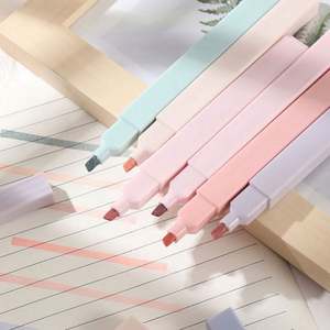 Juego de Marcadores de Punta Oblicua de Plástico ABS de 12 Colores Personalizados al por Mayor, Marcadores Permanentes Multicolores para Uso en la Oficina y la Escuela - Product Image 4