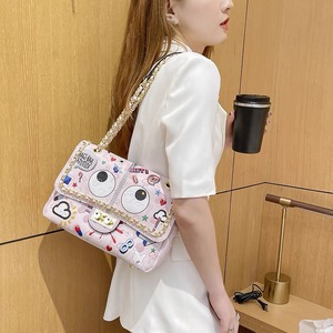 <span class=keywords><strong>Borsa</strong></span> <span class=keywords><strong>a</strong></span> <span class=keywords><strong>Tracolla</strong></span> <span class=keywords><strong>Rosa</strong></span> di Alta Qualità con Tema Occhi e Graffiti alla Moda per Ragazze e Donne 2111 # - Product Image 2