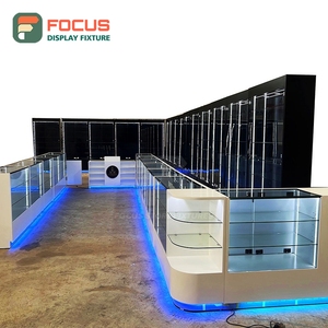 Vitrine à tabac de luxe avec panneau en verre, tiroir verrouillable, étagères multiples, vitrine à cigarettes - Product Image 2