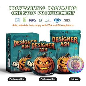 Thiết Kế Mới Rỗng 3.5G 7G 28G Mùi Bằng Chứng Nắp Kéo Holographic Kỳ Lạ Chết Cắt Zip Khóa Mylar Túi Với Cửa Sổ Hộp Bao Bì Thiết Lập - Product Image 6