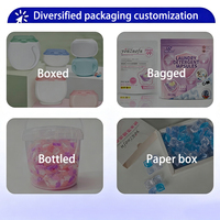Capsules de lessive en gel écologiques jetables 4-en-1 en vrac, fabriquées en Chine, pour le lavage des vêtements
