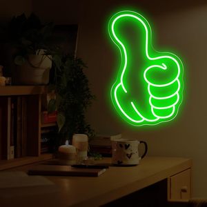Thumbs Up Letreros Neon LED indoor hanging ambient light fantastic wall decoration light entrance indicator light luminous <b>sign</b> - Product Image 5