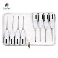 Chirurgie dentaire, en acier inoxydable, pour extraction de racines apex, avec poignée en plastique, instruments dentaires, élévateur de luxe, 8 pièces