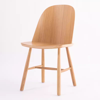 Chaise de salle à manger en bois massif de style nordique de luxe, dossier simple, créative, pour salon, salon de thé, restaurant