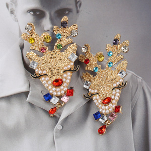 Pendientes Colgantes de Reno con Perlas y Diamantes de Imitación Coloridos para Navidad, Joyería de Moda para Mujer, Ideal para Fiestas - Product Image 2