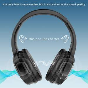 Universele Zwarte Draadloze Bt Headset Stereo Geluid Computer Gaming Hoofdtelefoon Voor School - Product Image 6