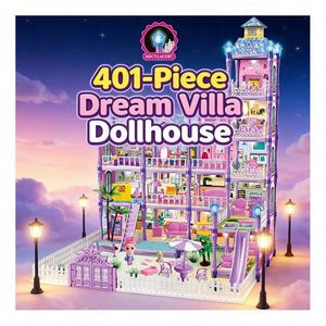 ชุดบ้านตุ๊กตาไม้ DIY ขนาดจิ๋ว พร้อมไฟ เฟอร์นิเจอร์ อุปกรณ์เสริม งานฝีมือ ของขวัญสร้างสรรค์ ของเล่น - Product Image 3
