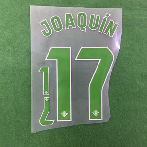 Pegatina Termoadhesiva con Nombre y Número de Jugador <span class=keywords><strong>del</strong></span> Real <span class=keywords><strong>Betis</strong></span> 24-25, Versión Local La Liga B - Product Image 2