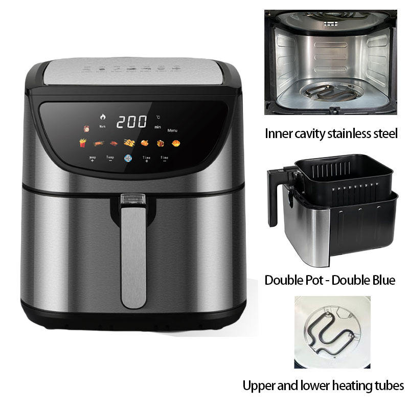 หม้อสแตนเลสสองชั้น 8 ลิตร พร้อมระบบทำความร้อนบนและล่าง