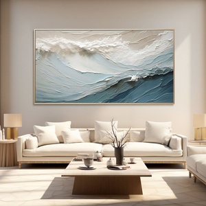 Pintura al Óleo Abstracta Texturizada Hecha a Mano sobre Lienzo, Arte de Pared para Decoración Minimalista del Hogar, Hotel o Espacio de Vida - Product Image 1