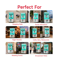 Cabina de Fotos Automática que Funciona con Monedas, Máquina Expendedora de Fotos de Autoservicio con Impresión Instantánea para Centros Comerciales y Eventos Nocturnos