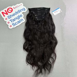 Top Qualité 100% Vietnamien Humain Cru Cheveux Clip Ins En Gros Invisible Sans Couture Clip Dans Les Extensions De Cheveux Cheveux Humains - Product Image 6