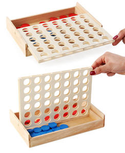 Connecter 4 en une <span class=keywords><strong>ligne</strong></span> jeu de société jouets éducatifs pour enfants en bois pliable enfants enfants aligner rangée conseil Puzzle jouet jeu de <span class=keywords><strong>Bingo</strong></span> - Product Image 4