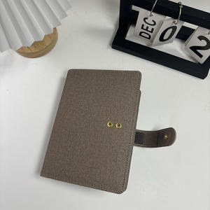 Nueva Funda de Planificador de Viaje Pequeño de Cuero PU Premium Duradero con Anillo Dorado Personalizado, Carpeta Minimalista para Presupuesto A6 con Bolsillo con Cremallera - Product Image 4