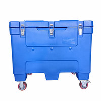 Bac de stockage de glace sèche à faible taux de sublimation, en LLDPE rotomoulé, pour congélation profonde, avec isolation en PU