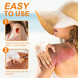 Gel autobronzant naturel pur hydratation de l'humidité accélérateur de teinte Bronze Gel de bronzage léger <span class=keywords><strong>crème</strong></span> de gel de teinte moyenne - Product Image 4