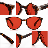 Lunettes anti-lumière bleue à verres rouges pour jeux sur ordinateur, conduite, protection UV, monture écaille, personnalisables OEM