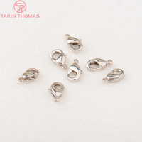 Fermoirs mousquetons en laiton plaqué or 24 carats pour bracelets et colliers, accessoires de bijouterie DIY de haute qualité