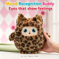 Jouet robot en peluche intelligent AI, commande vocale, dialogue multilingue, racontage d'histoires, yeux dynamiques, cadeau pour enfants, marque OEM, CE FCC ROHS