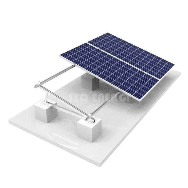 Wholesale Triangle Rack Aluminum PV Mounting System / Adjustable Triangle Flat Roof Solar Mounting Bracket System