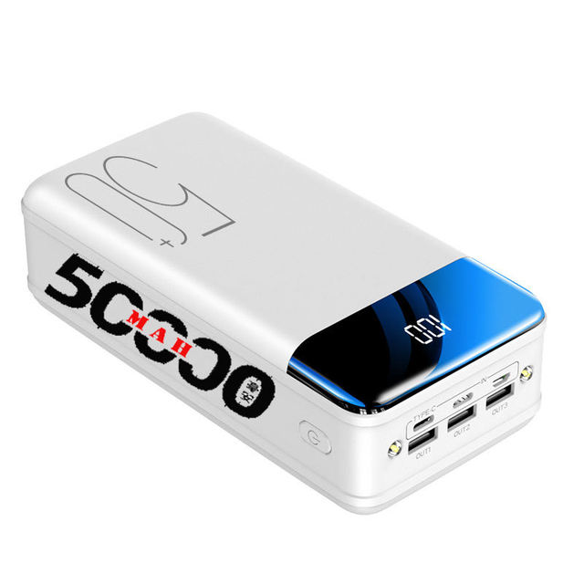 Large Capacity 40000 Mah  Power Banks 50000 Mah Mobile Power Supply with Led  Display  Fast Charging Power Bank