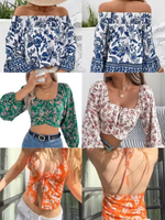 Venta al por mayor de fábrica: Pacas de ropa nueva de marca para mujer, vestidos, tops y camisetas.