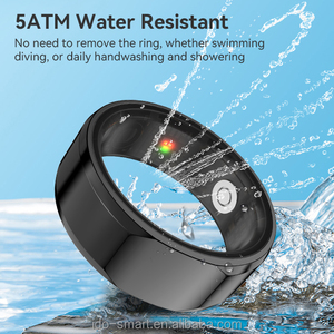 2025 fabricante de anillos inteligentes 5ATM impermeable ritmo cardíaco oxígeno en sangre ligero aleación de titanio Control de gestos IOS y Android - Product Image 3