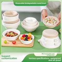 Wegwerp suikerrietpulp biologisch afbreekbare, verdikte, magnetronbestendige lunchboxen & kommen voor hamburger, fruitsalade, fastfoodzaak