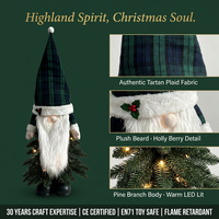 Arbre de Noël Gnome en PVC de 60 cm pré-éclairé par LED, forme minimaliste, cadeau élégant pour les amis, pour une ambiance festive et de la joie.
