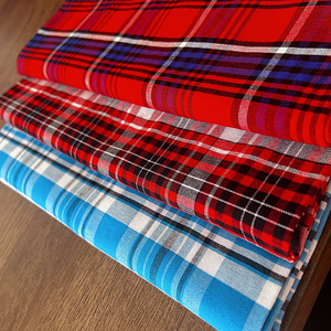 <span class=keywords><strong>Tela</strong></span> Masai Shuka a Cuadros Rojos de Alta Calidad, Trajes Étnicos Tradicionales de Kenia y Tanzania - Product Image 1