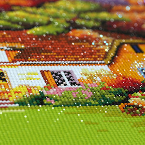 Peinture Diamant 5D Moderne Paysage Peint à la Main Toile Acrylique Broderie DIY Perles Complètes Scène Onirique Grande Taille pour Salon - Product Image 3