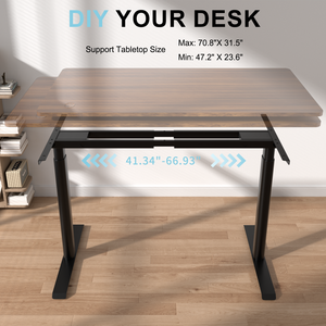 Động cơ kép đứng khung bàn với chân hình bầu dục, mạnh mẽ có thể điều chỉnh chiều cao chân cho nhà văn phòng Máy Trạm (Màu Đen) - Product Image 5