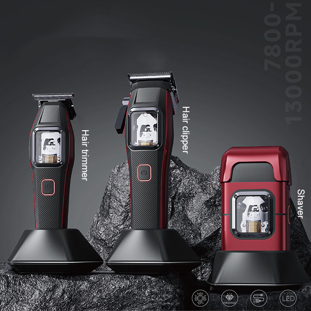 Gabriel Customized Hair Clippers 13000RPM Magnetic Vector Motor USB Power Cordless Hair Trimmer with Charging Base