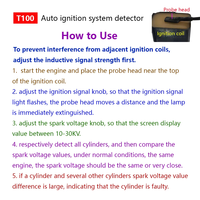 Détecteur de système d'allumage automatique T100 pour systèmes d'allumage 12V 24V, détecte le signal d'allumage et la tension d'allumage