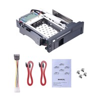 Rak Mobile SATA SSD HDD Hot Swap Multifungsi Tanpa Tray Unestech dari Baja Anti Karat 2.5+3.5 inci untuk Enclosure Drive Optik