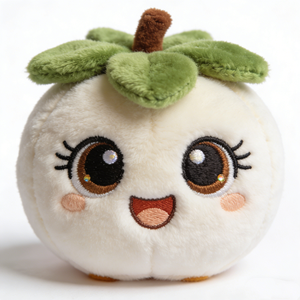 Peluche de mangostán personalizado, juguete de peluche de fruta tropical blanca, muñeco de mangostán, almohada de peluche de fruta exótica, fruta de dibujos animados - Product Image 1