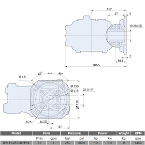 RR1525HC Motor de bomba de lavado de coche comercial completamente de cobre Humidificación eléctrica de ultra alta presión Nuevos limpiadores de alta presión - Product Image 2