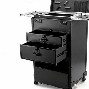 Caja de Herramientas de Peluquería para Estilistas, Carrito de Salón Plegable Profesional de Gran Capacidad con Cajones para Estilistas de Belleza - Product Image 5