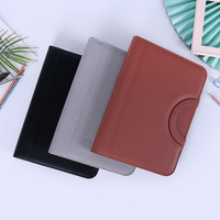 Carnet multifonctionnel A5 à fermeture éclair avec calculatrice, couverture en tissu, reliure à chevalet, idéal comme cadeau