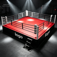 Ring de boxe et de lutte à plateforme épaissie antichoc, conçu pour une utilisation commerciale longue durée en salle de sport