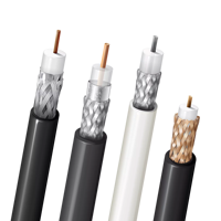 Cable Coaxial RG59 RG6 con Cable de Alimentación RG59, Cable para CCTV, Cámara CCTV, 305m 1000ft, Cobre CCA CCS, Carrete de Madera, Negro
