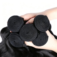Extensions de Cheveux Humains Brésiliens Remy Premium 10A, Ondulés, Noir Naturel, Doux, pour Femmes