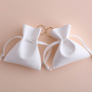 PandaSew Custom logo <b>White</b> <b>Small</b> Packaging <b>Bag</b> Jewelry Pouches Microfiber Travel Pouch - Product Image 2