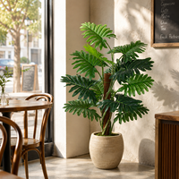 Arbre Philodendron Artificiel Hyper-Realiste en PE, Ignifuge et Résistant aux UV, Décoration Moderne Écologique, Vente en Gros Direct Usine