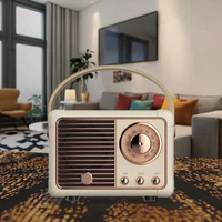 Mini Enceinte Rétro Portable Bluetooth Lecteur Audio pour Cinéma Maison et Activités de Plein Air avec Compatibilité Carte Mémoire