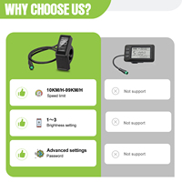 Pantalla UART Protocol DM03 en blanco y negro para bicicletas eléctricas, accesorios verticales impermeables de 5 pines, pantalla hembra para bicicletas eléctricas y patinetes eléctricos.