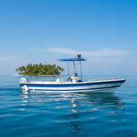 Perahu Fiberglass Grandsea 7m Anti Tenggelam dengan Mesin Luar Konsol Tengah Yamaha dan Kanopi