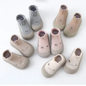 Çocuk çocuklar Toddlers ayakkabı çorap kaymaz ev terliği bebek erkek kız nefes pamuk açık yürüyüş ayakkabısı M3618