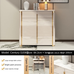 Meuble à chaussures de luxe moderne en bois massif, <span class=keywords><strong>4</strong></span> étagères, pour entrée et salon, capacité 11 paires, non pliable, mobilier de maison - Product Image 6